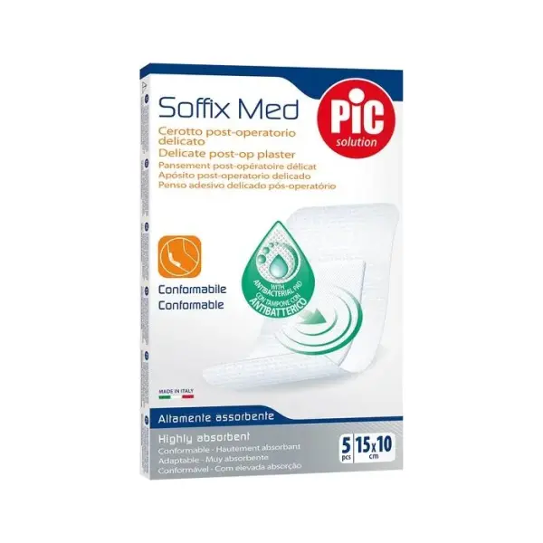 PIC SoffixMed pooperacyjny plaster antybakteryjny 15x10cm 5 sztuk