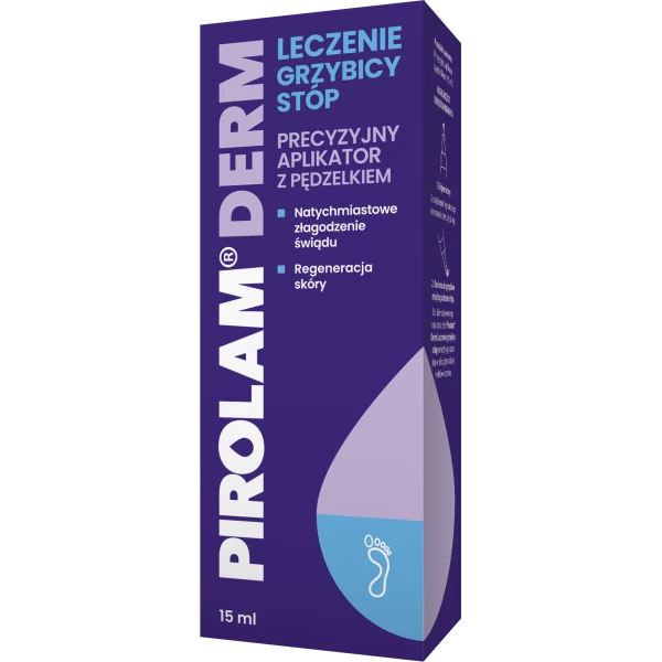 PIROLAM DERM Leczenie grzybicy stóp, 15 ml