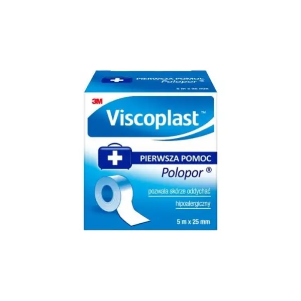 Plaster bez opatrunku Viscoplast Polopor 5m x 2,5 cm