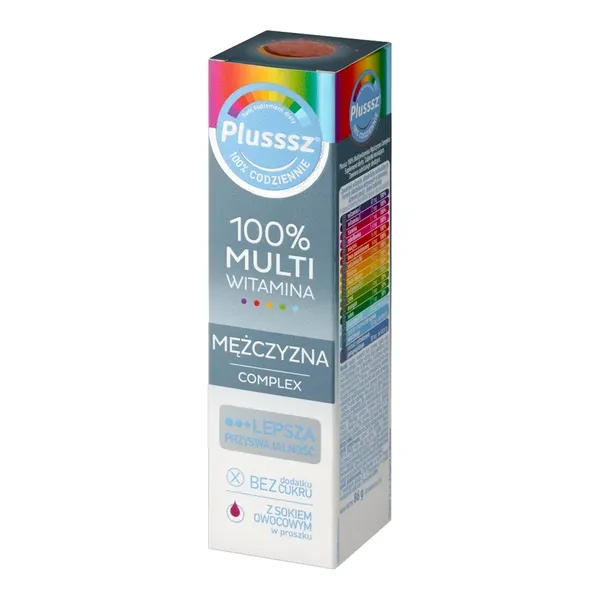Plusssz 100% Multiwitamina Mężczyzna Complex, 20 tabl.