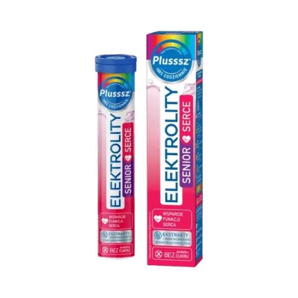 PLUSSSZ Elektrolity Senior Serce, 24 tabletki musujące