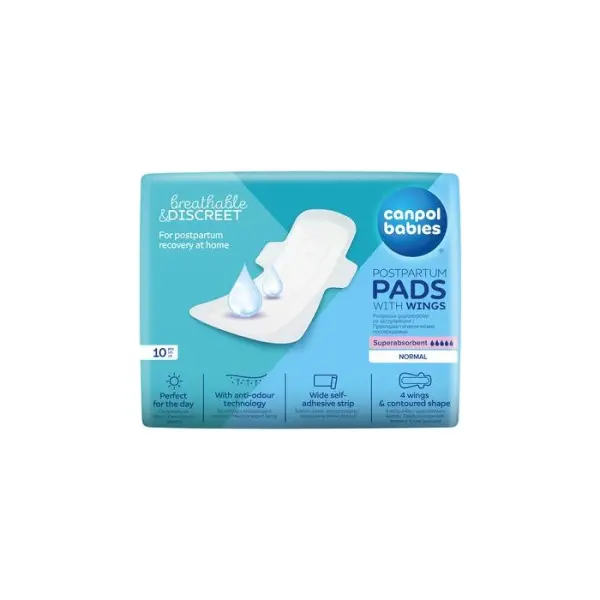 Podpaska poporodowa ze skrzydełkami CANPOL BABIES DAY 10 sztuk