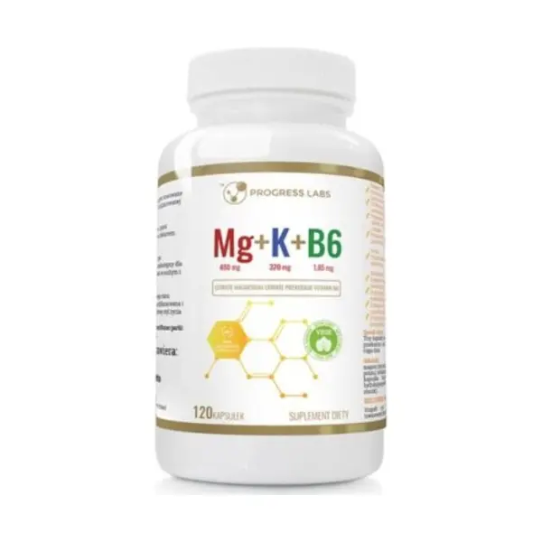 PROGRESS LABS Mg + K + B6, 120 kapsułek