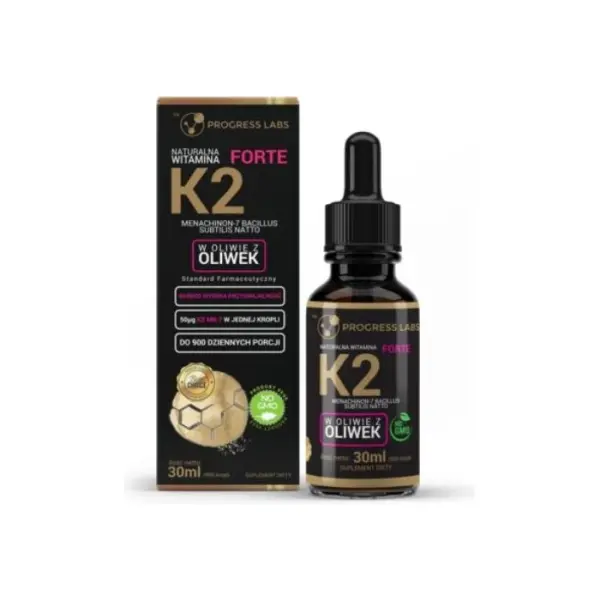 PROGRESS LABS Naturalna Witamina K2 Forte krople, 30ml
