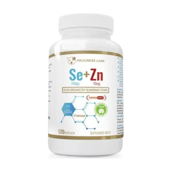 PROGRESS LABS Selen organiczny + cynk, 120 kapsułek