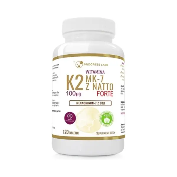 PROGRESS LABS Witamina K2 MK-7 100ug, 120 tabletek