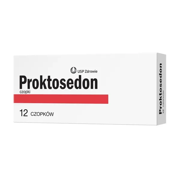 Proktosedon, czopki doodbytnicze na hemoroidy, 12 sztuk