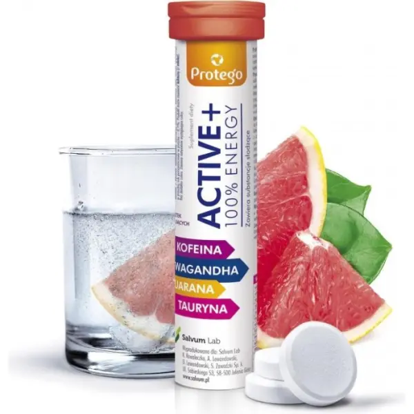 Protego Active + 100% Energy 20 tabletek musujących