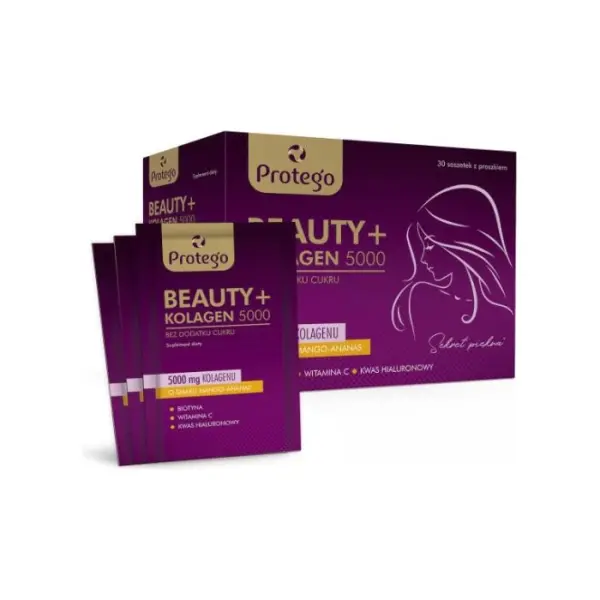 Protego Beauty + Kolagen 5000 o smaku mango + ananas 30 saszetek