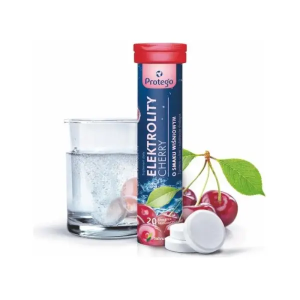 Protego Elektrolity Cherry 20 tabletek musujacych