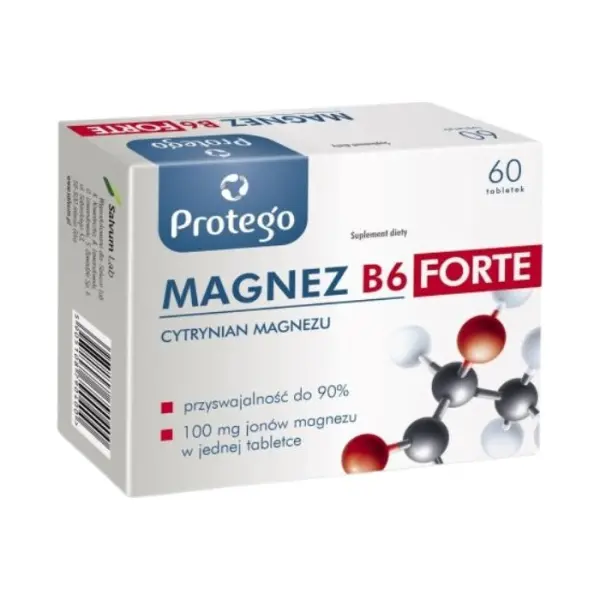 PROTEGO Magnez B6 Forte, 60 tabletek