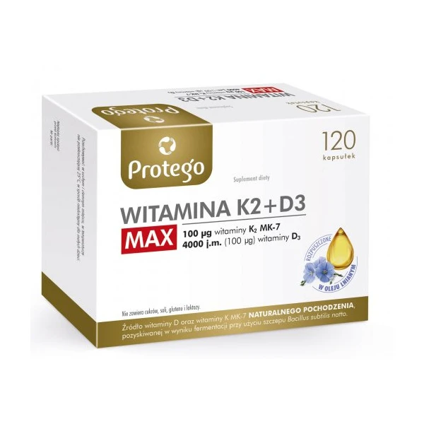 Protego Witamina K2+D3 MAX, 120 kaps.