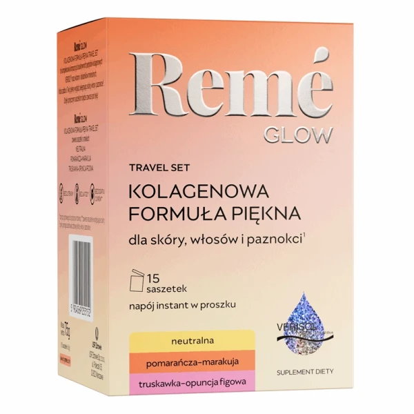 Reme Glow Kolagenowa Formuła Piękna Travel Set, 15 sasz.