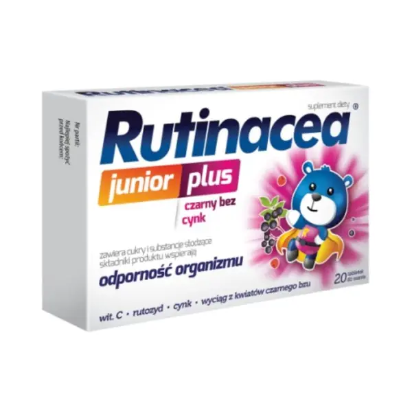 RUTINACEA JUNIOR PLUS, 20 tabletek do ssania