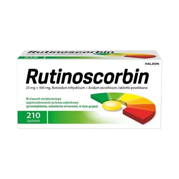 RUTINOSCORBIN, niedobór witaminy C i rutyny, 210 tabletek