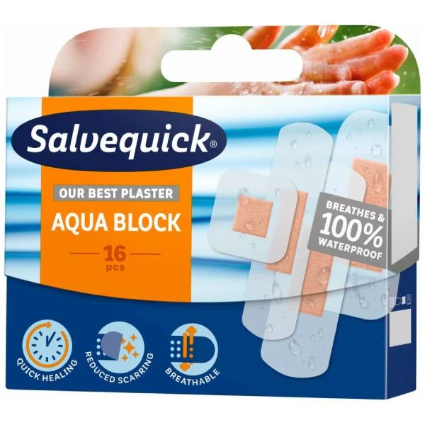 Salvequick Aqua Block Plastry, 16 szt.