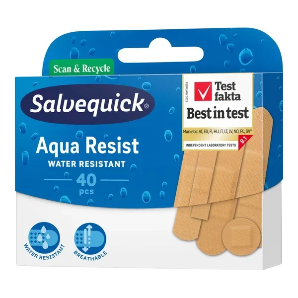 Salvequick Aqua Resist Plastry, 40 szt.