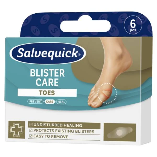 Salvequick Blister Care Toes Plastry na pęcherze 56 x 24 mm, 6 szt.