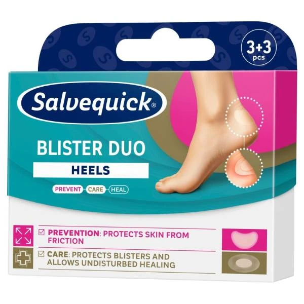 Salvequick Blister Duo Heels Plaster, 6 szt.