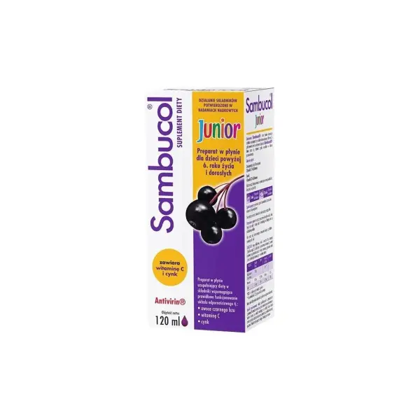 Sambucol Junior płyn powyżej 6 roku życia i dorosłych 120 ml