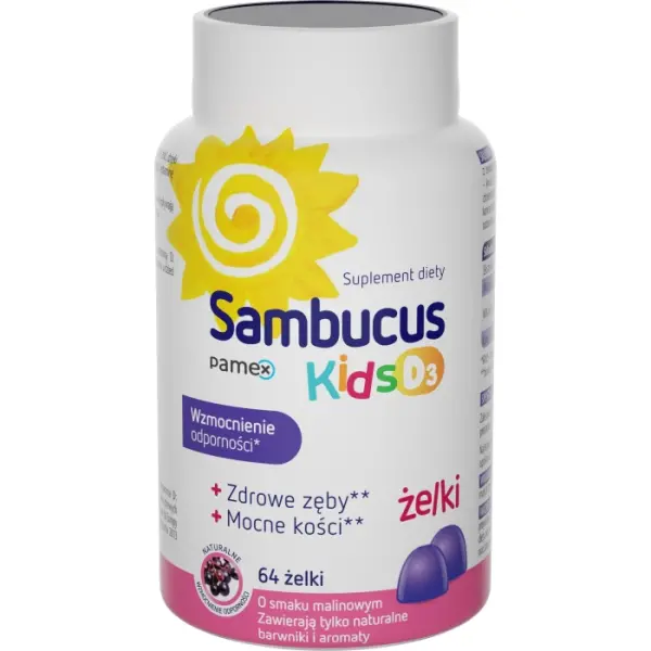 Sambucus Kids D3 żelki 64 sztuk