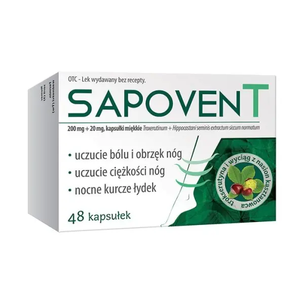 Sapoven T 200mg+100mg 48 kapsułek miękkich