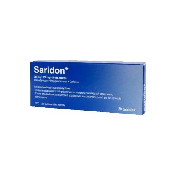 Saridon 250mg+150mg+50mg 20 tabletek DELFARMA