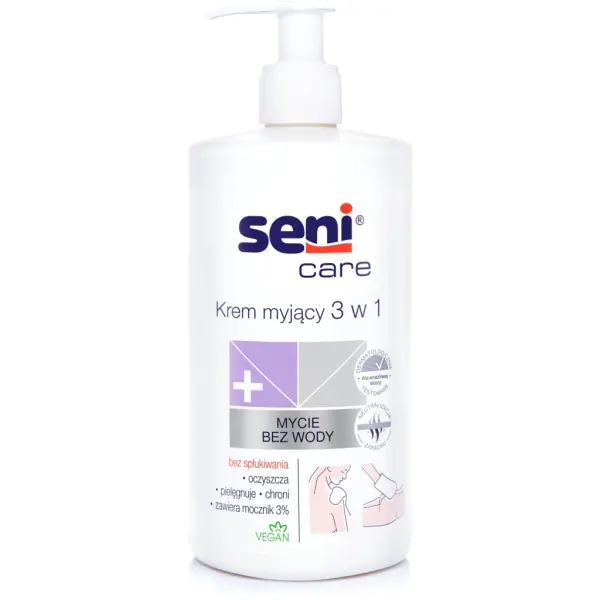 SENI CARE Krem myjący 3 w 1 mocznik 3% 500 ml