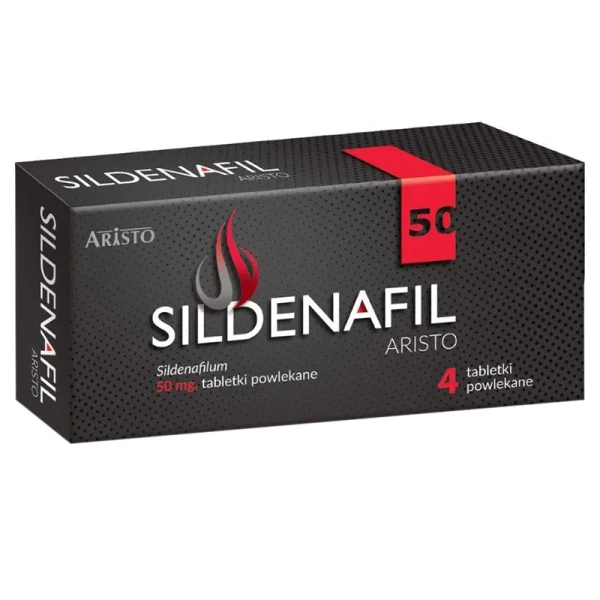 Sildenafil Aristo 50 mg - lek na zaburzenia erekcji, 4 tabletki