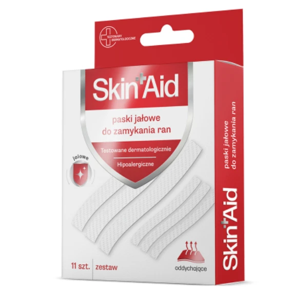 Skin Aid Paski do zamykania ran jałowe, 11 szt.
