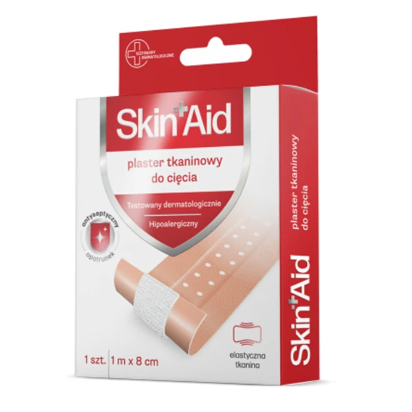 Skin Aid Plaster tkaninowy do cięcia, 1 m x 8 cm