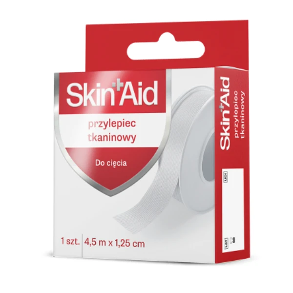 Skin Aid Przylepiec tkaninowy, 4,5 m x 1,25 cm