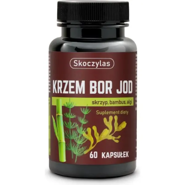 Skoczylas Krzem, Bor, Jod - skrzyp, bambus, algi 60 kapsułek