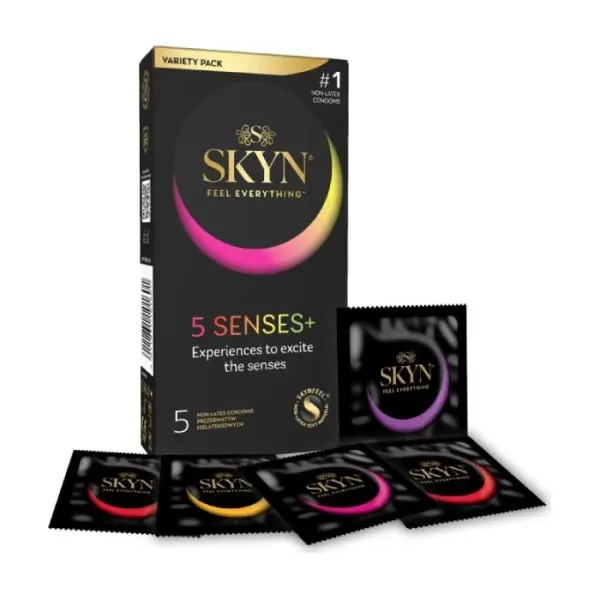 SKYN 5 Senses+ prezerwatywy nielateksowe, 5 sztuk