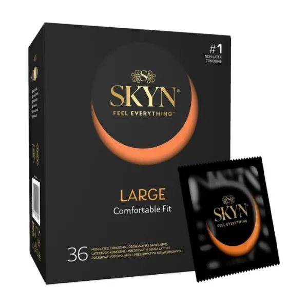 SKYN Large prezerwatywy o większym rozmiarze, 36 sztuk