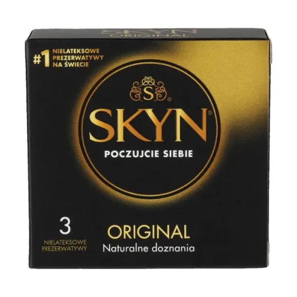 SKYN ORIGINAL Prezerwatywy nawilżane nielateksowe, 3 sztuki
