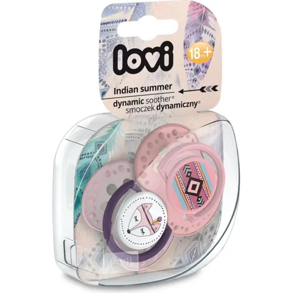 Smoczek silikonowy dynamiczny LOVI 18+m Indian summer 22/876 GIRL