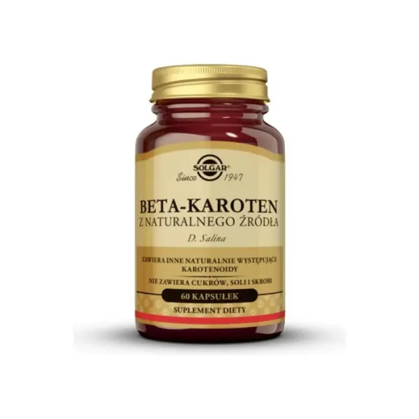SOLGAR BETA KAROTEN Naturalny 7 mg, 60 kapsułek