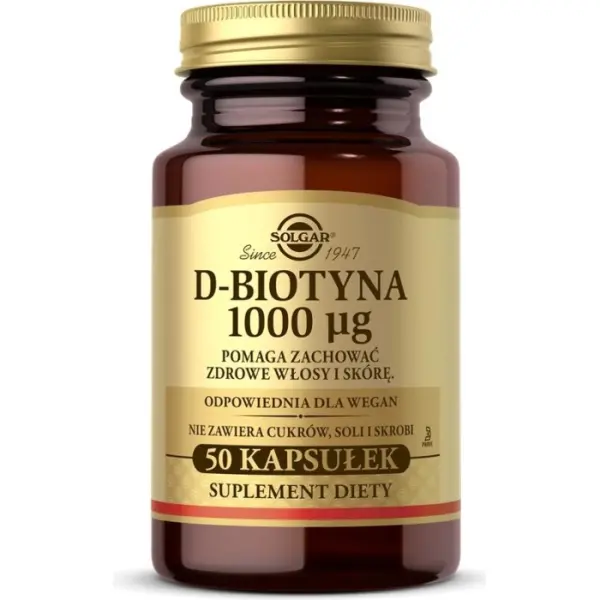 SOLGAR D-biotyna 1000 mcg 50 kapsułek
