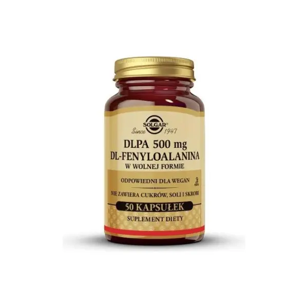 SOLGAR DLPA 500 mg, 50 kapsułek