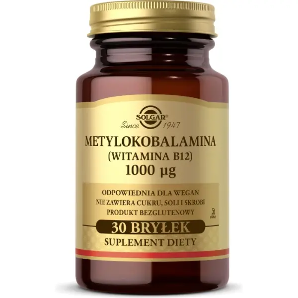 SOLGAR Metylokobalamina (Witamina B12) 100 30 bryłek