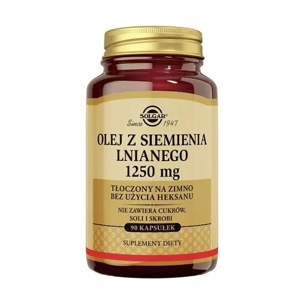 SOLGAR Olej Z Siemienia Lnianego 1250 mg 90 kapsułek