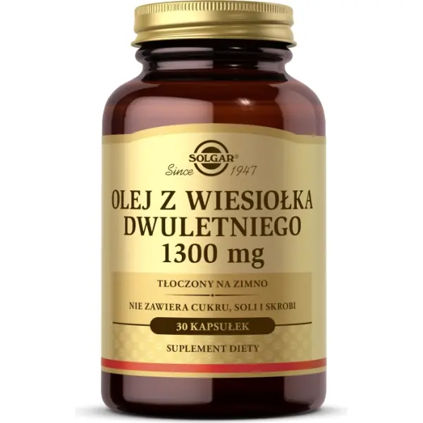 SOLGAR Olej z Wiesiołka Dwuletniego 1300mg 30 kapsułek