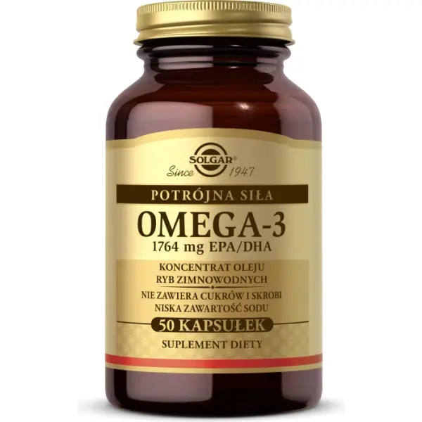 SOLGAR Omega 3 potrójna siła 1764 mg EPA/DHA  50 kapsułek