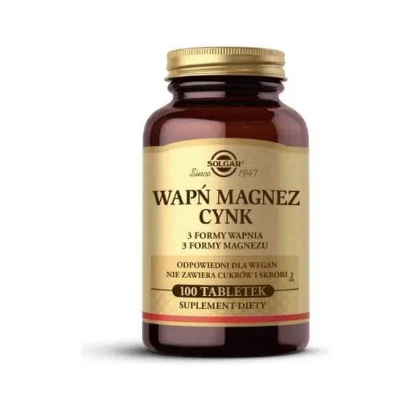SOLGAR Wapń i Magnez cytrynian tabl. 100tabletek
