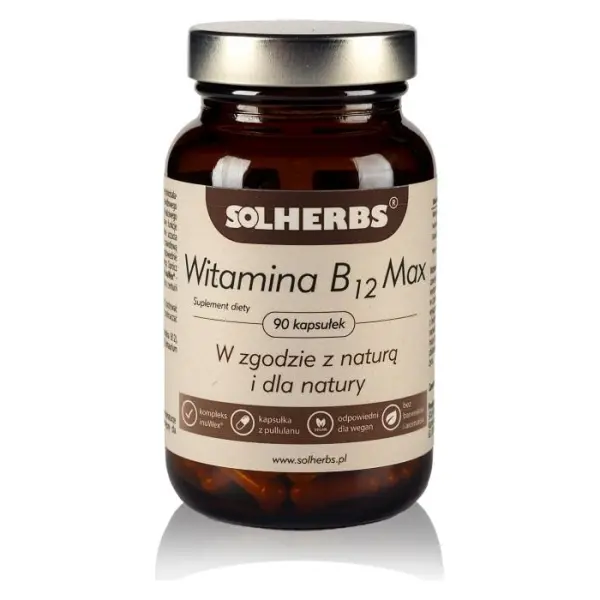 SOLHERBS Witamina B12 MAX 90 kapsułek