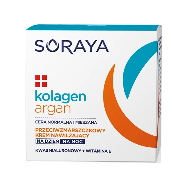 SORAYA Kolagen+Argan Przeciwzmarszczkowy krem nawilżający dzień/noc, 50 ml