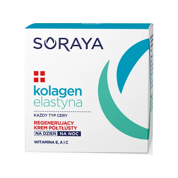 SORAYA Kolagen+Elastyna Regenerujący krem półtłusty na dzień i na noc, 50 ml