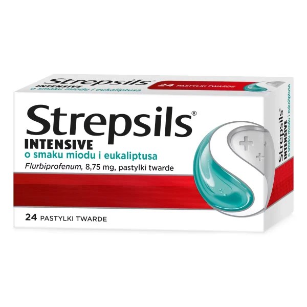 Strepsils Intensive o smaku miodu i eukaliptusa, 24 szt.
