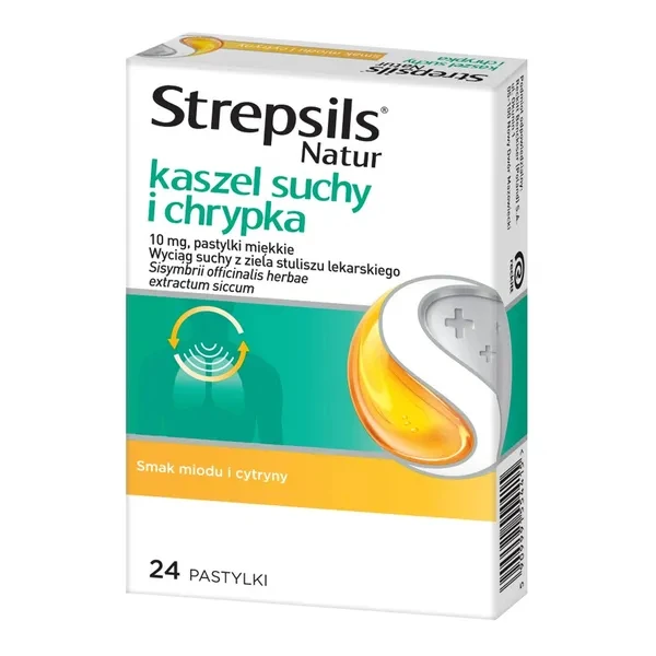 Strepsils Natur Kaszel Suchy I Chrypka, 24 szt.
